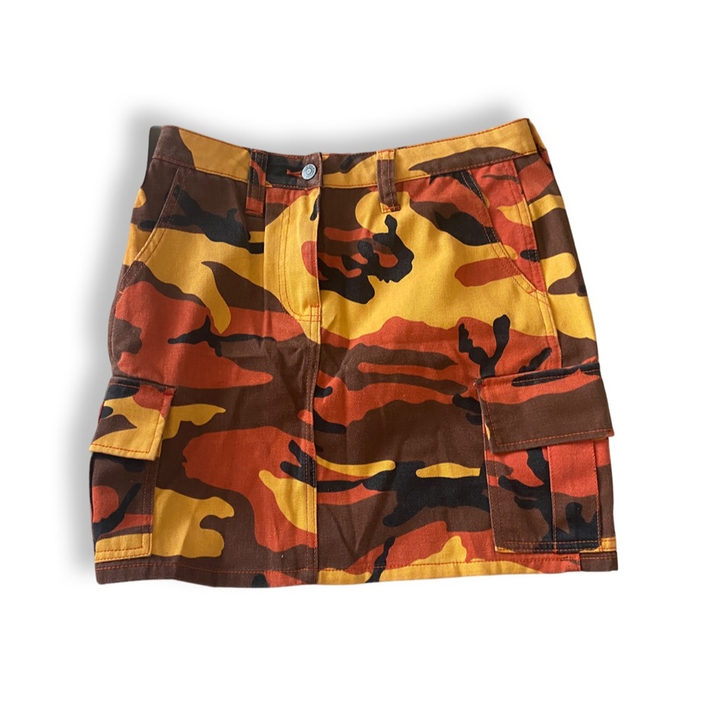 Orange Camo Skirt